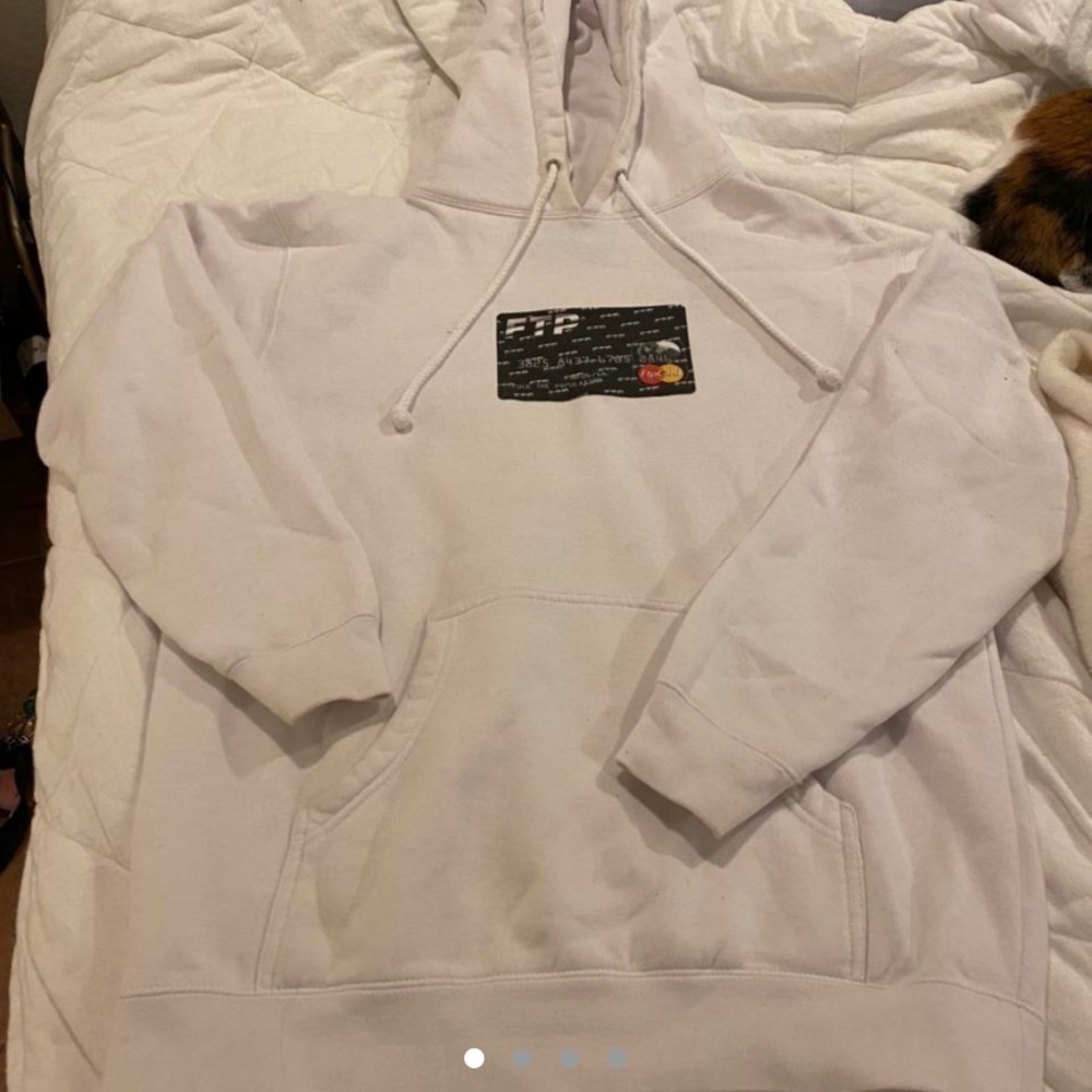 FTP FUCK THE POPULATION white debit card hoodie